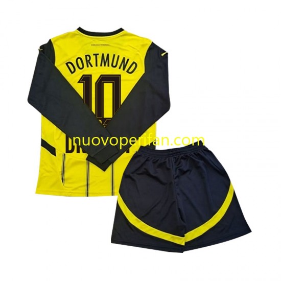 Maglie da Calcio Borussia Dortmund Julian Brandt 10 Bambino Prima Tenuta 2024-2025 Maniche Lunghe