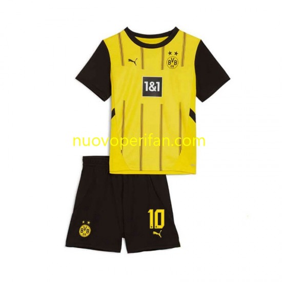 Maglie da Calcio Borussia Dortmund Julian Brandt 10 Bambino Prima Tenuta 2024-2025 Maniche Corte