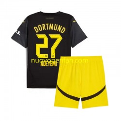 Maglie da Calcio Borussia Dortmund Karim Adeyemi 27 Bambino Trasferta Tenuta 2024-2025 Maniche Corte
