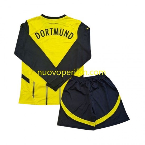 Maglie da Calcio Borussia Dortmund Bambino Prima Tenuta 2024-2025 Maniche Lunghe