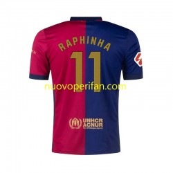 Maglie da Calcio FC Barcelona RAPHINHA 11 Uomo Prima Tenuta 2024-2025 Maniche Corte