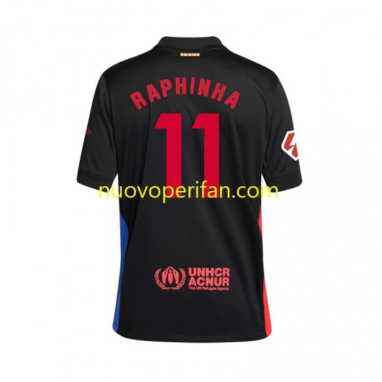 Maglie da Calcio FC Barcelona RAPHINHA 11 Uomo Alternativa Tenuta 2024-2025 Maniche Corte