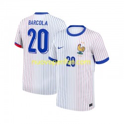 Maglie da Calcio Francia Bradley Barcola 20 Uomo Trasferta Tenuta 2024 Maniche Corte