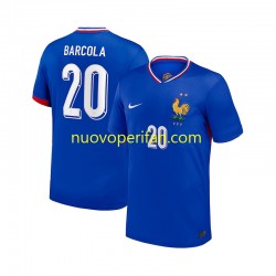 Maglie da Calcio Francia Bradley Barcola 20 Uomo Prima Tenuta 2024 Maniche Corte