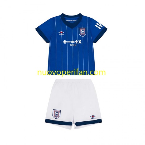 Maglie da Calcio Ipswich Town Bambino Prima Tenuta 2024-2025 Maniche Corte