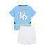 Maglie da Calcio Manchester City RODRIGO 16 Bambino Prima Tenuta 2024-2025 Maniche Corte