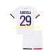 Maglie da Calcio Paris Saint-Germain Bradley Barcola 29 Bambino Trasferta Tenuta 2024-2025 Maniche Corte