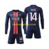 Maglie da Calcio Paris Saint-Germain D Doue 14 Bambino Prima Tenuta 2024-2025 Maniche Lunghe