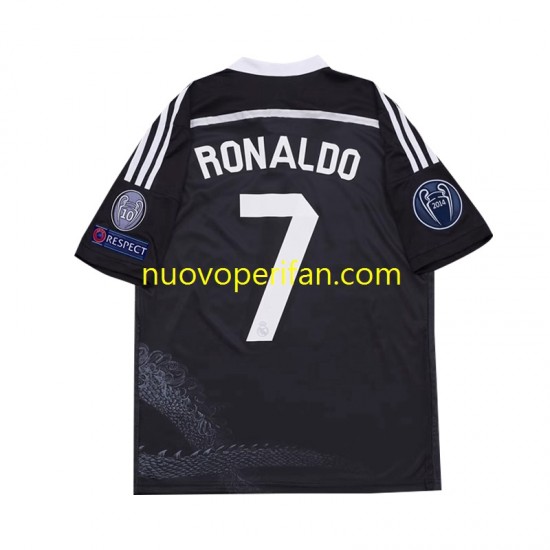 Maglie da Calcio Real Madrid Cristiano Ronaldo 7 2014 Retro Bambino Alternativa Tenuta Maniche Corte