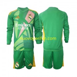 Maglie da Calcio Real Madrid Portiere Bambino Alternativa Tenuta 2024-2025 Maniche Lunghe