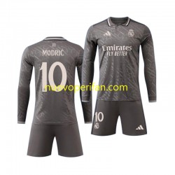 Maglie da Calcio Real Madrid Modrić Luka 10 Bambino Alternativa Tenuta 2024-2025 Maniche Lunghe
