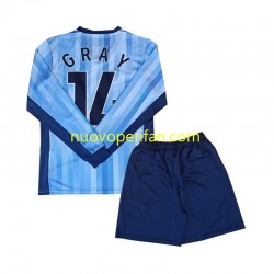 Maglie da Calcio Tottenham Hotspur Gray 14 Bambino Trasferta Tenuta 2024-2025 Maniche Lunghe