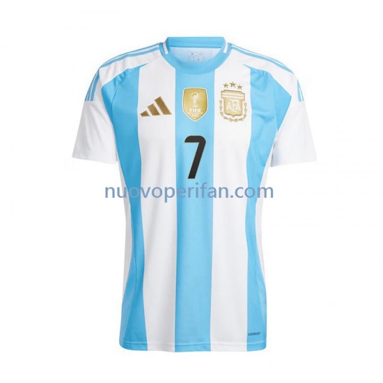 Maglie da Calcio Argentina De Paul 7 Uomo Prima Tenuta 2024 Maniche Corte