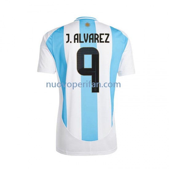 Maglie da Calcio Argentina Julian Alvarez 9 Uomo Prima Tenuta 2024 Maniche Corte