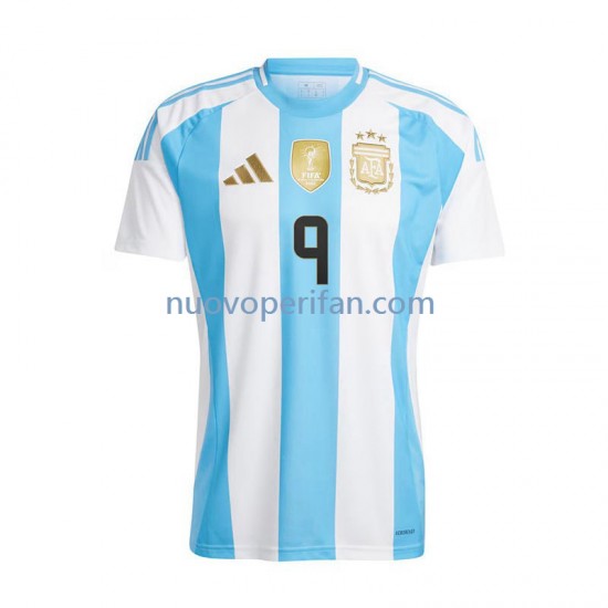 Maglie da Calcio Argentina Julian Alvarez 9 Uomo Prima Tenuta 2024 Maniche Corte