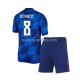 Maglie da Calcio Croazia Mateo Kovacic 8 Bambino Trasferta Tenuta Euro 2024 Maniche Corte