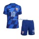 Maglie da Calcio Croazia Modrić 10 Bambino Trasferta Tenuta Euro 2024 Maniche Corte