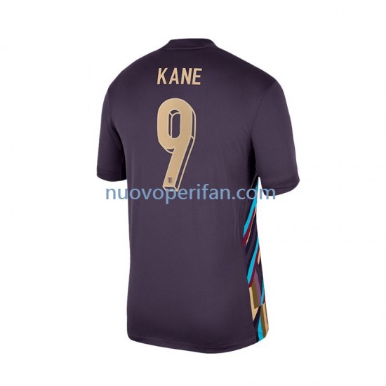 Maglie da Calcio Inghilterra Harry Kane 9 Uomo Trasferta Tenuta Euro 2024 Maniche Corte