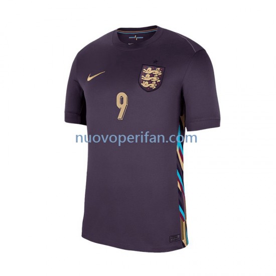 Maglie da Calcio Inghilterra Harry Kane 9 Uomo Trasferta Tenuta Euro 2024 Maniche Corte