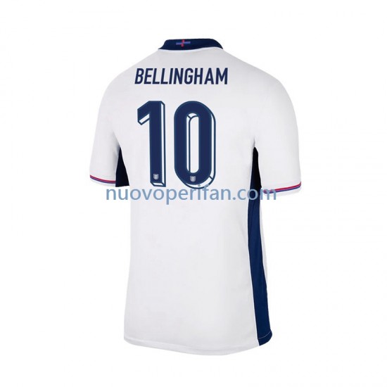 Maglie da Calcio Inghilterra Jude Bellingham 10 Uomo Prima Tenuta Euro 2024 Maniche Corte