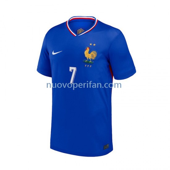 Maglie da Calcio Francia Antoine Griezmann 7 Uomo Prima Tenuta Euro 2024 Maniche Corte