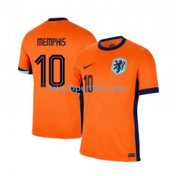 Maglie da Calcio Paesi Bassi Memphis Depay 10 Uomo Prima Tenuta Euro 2024 Maniche Corte