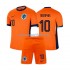 Maglie da Calcio Paesi Bassi Memphis Depay 10 Bambino Prima Tenuta Euro 2024 Maniche Corte