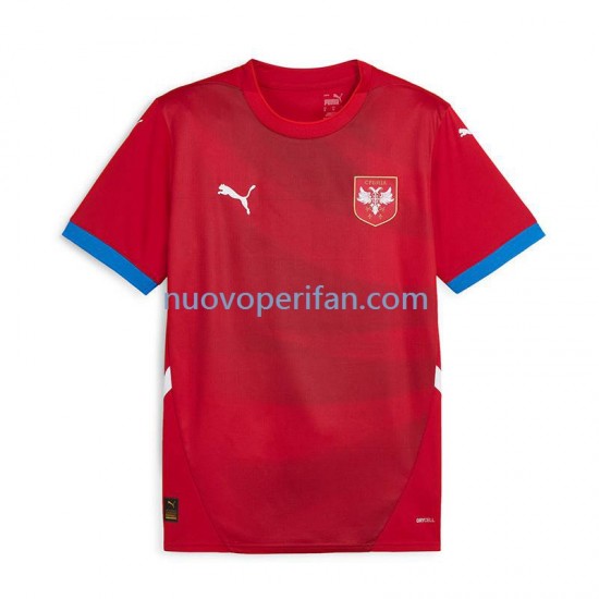Maglie da Calcio Serbia Uomo Prima Tenuta Euro 2024 Maniche Corte