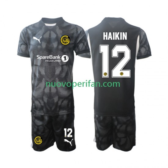 Maglie da Calcio FK Bodø/Glimt Nikita Haikin 12 Portiere Bambino Prima Tenuta 2025 Maniche Corte