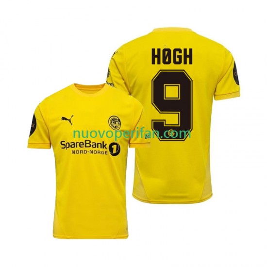 Maglie da Calcio FK Bodø/Glimt Kasper Hogh 9 Uomo Prima Tenuta 2025 Maniche Corte