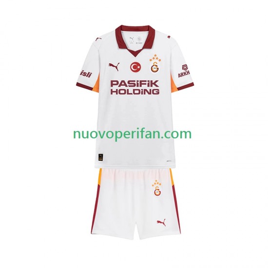 Maglie da Calcio Galatasaray Bambino Trasferta Tenuta 2025-2026 Maniche Corte