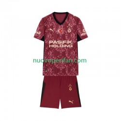 Maglie da Calcio Galatasaray Bambino Alternativa Tenuta 2025-2026 Maniche Corte
