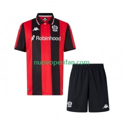 Maglie da Calcio OGC Nice Bambino Prima Tenuta 2025-2026 Maniche Corte