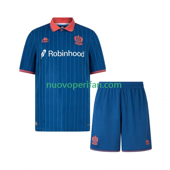 Maglie da Calcio OGC Nice Bambino Alternativa Tenuta 2025-2026 Maniche Corte