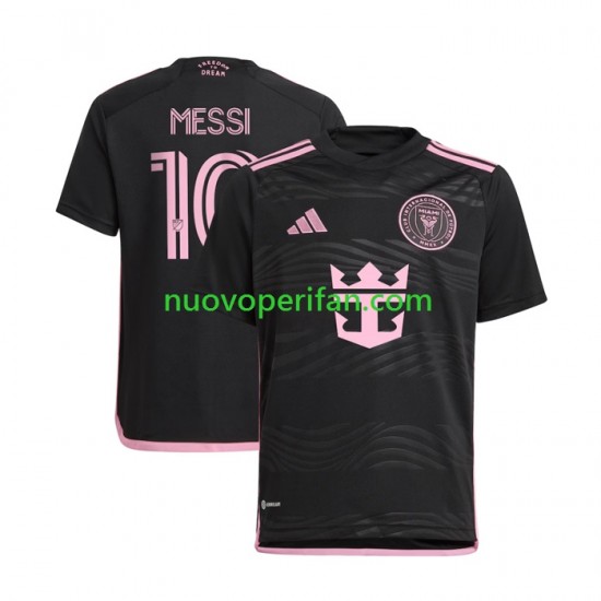 Maglie da Calcio Inter Miami Lionel Messi 10 Uomo Trasferta Tenuta 2024 Maniche Corte