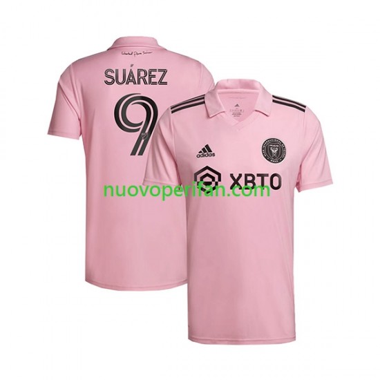 Maglie da Calcio Inter Miami Suárez Luis 9 Uomo Prima Tenuta 2023-2024 Maniche Corte