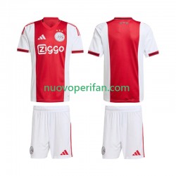 Maglie da Calcio AFC Ajax Bambino Prima Tenuta 2025-2026 Maniche Corte