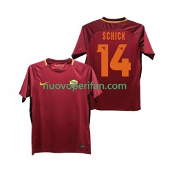 Maglie da Calcio AS Roma SCHICK 14 2017-2018 Retro Uomo Prima Tenuta Maniche Corte