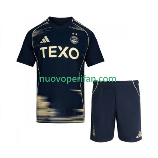 Maglie da Calcio Aberdeen Bambino Trasferta Tenuta 2025-2026 Maniche Corte