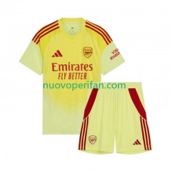Maglie da Calcio Arsenal Portiere Bambino Prima Tenuta 2025-2026 Maniche Corte