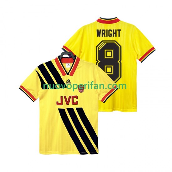 Maglie da Calcio Arsenal WRIGHT 8 1993 Retro Uomo Trasferta Tenuta 1994 Maniche Corte