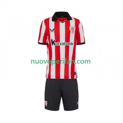 Maglie da Calcio Athletic Bilbao Bambino Prima Tenuta 2025-2026 Maniche Corte