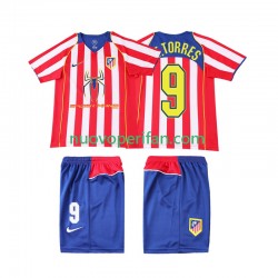 Maglie da Calcio Atlético Madrid F TORRES 9 2005 Retro Bambino Prima Tenuta 2004 Maniche Corte