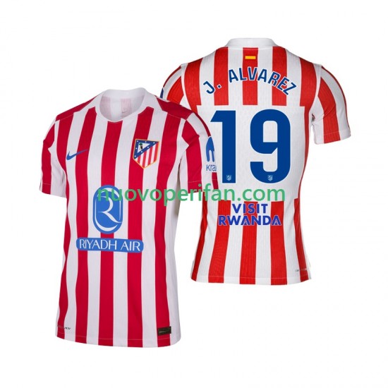 Maglie da Calcio Atlético Madrid Julian Alvarez 19 Uomo Prima Tenuta 2025-2026 Maniche Corte