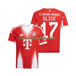 Maglie da Calcio FC Bayern München Michael Olise 17 Uomo Prima Tenuta 2025-2026 Maniche Corte