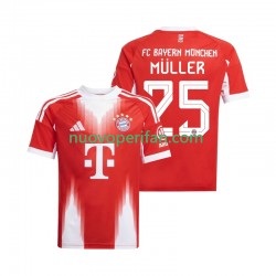 Maglie da Calcio FC Bayern München Thomas Muller 25 Uomo Prima Tenuta 2025-2026 Maniche Corte