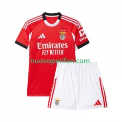Maglie da Calcio Benfica Bambino Prima Tenuta 2025-2026 Maniche Corte