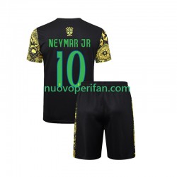 Maglie da Calcio Brasile Neymar JR 10 Jesus Bambino Prima Tenuta 2024 Maniche Corte
