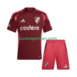 Maglie da Calcio CA River Plate Bambino Trasferta Tenuta 2024-2025 Maniche Corte