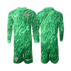 Maglie da Calcio Croazia Portiere Bambino Trasferta Tenuta 2024 Maniche Lunghe